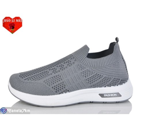 Кросівки жіночі на літо (8 пар р.37-41) сірий  "Jiao Li Mei"