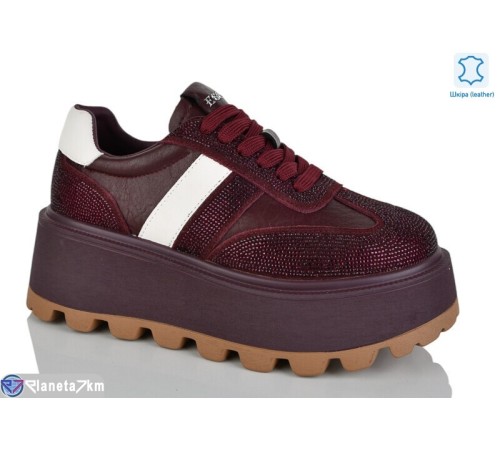 Кросівки жіночі на весну/осінь (6 пар р.36-41) бордовий  "TETRAST"