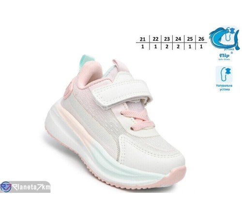 Дитячі кросівки на весну/осінь (8 пар р.21-26) рожевий  "TOMMY"