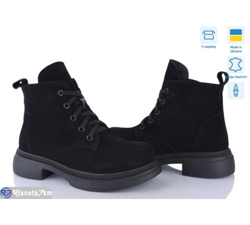 Черевики жіночі на весну/осінь (6 пар р.37-40) чорний  "Linda"