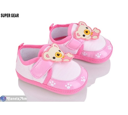 Пінетки дитячі на весну/осінь (6 пар р.13-15) рожевий  "Super Gear"