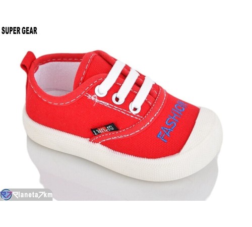Дитячі кеди на весну/осінь (12 пар р.17-22) червоний  "Super Gear"