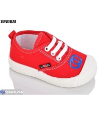 Дитячі кеди на весну/осінь (12 пар р.17-22) червоний  "Super Gear"