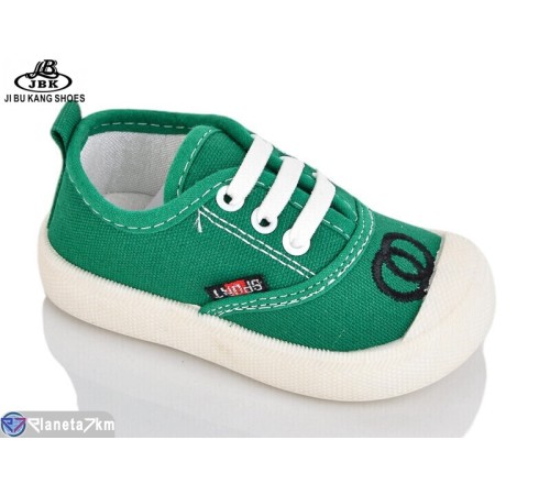 Дитячі кеди на весну/осінь (12 пар р.17-22) зелений  "Jibukang"