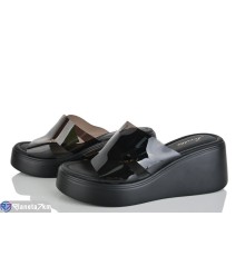 Шлепки жіночі на літо (8 пар р.36-41) чорний  "LOREDANA"