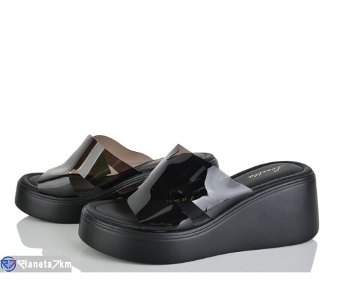 Шлепки жіночі на літо (8 пар р.36-41) чорний  "LOREDANA"