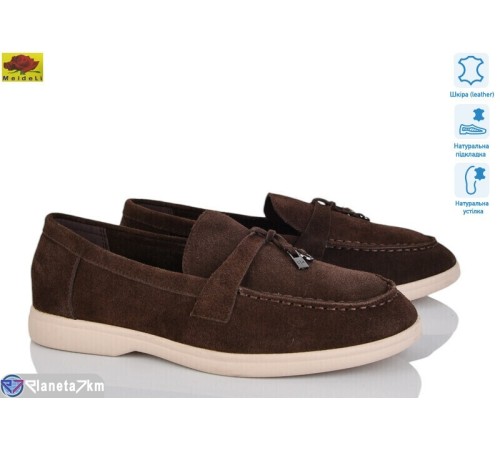 Туфлі жіночі на весну/осінь (8 пар р.36-41) коричневий  "Mei De Li"