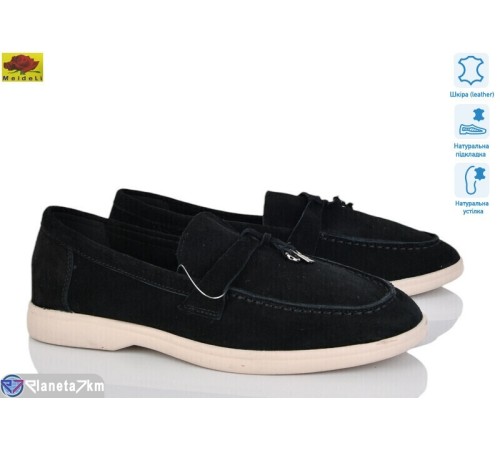 Туфлі жіночі на весну/осінь (8 пар р.36-41) чорний  "Mei De Li"