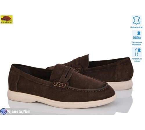 Туфлі жіночі на весну/осінь (8 пар р.36-41) коричневий  "Mei De Li"