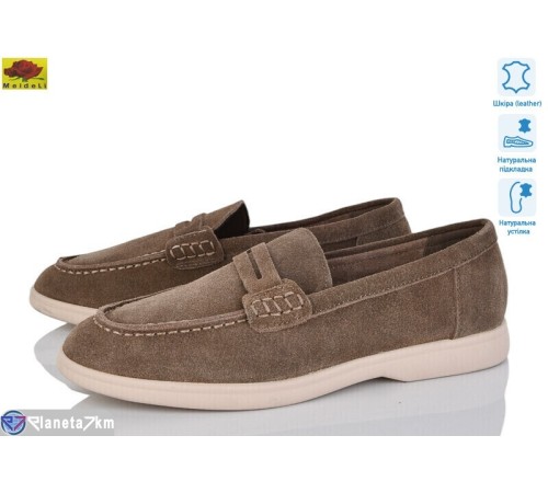 Туфлі жіночі на весну/осінь (8 пар р.36-41) коричневий  "Mei De Li"