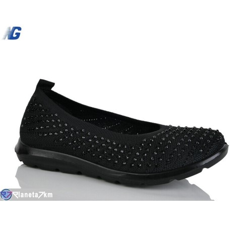 Балетки жіночі на літо (8 пар р.36-41) чорний  "Navigator"