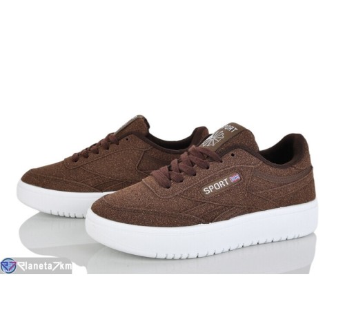 Кросівки жіночі на весну/осінь (8 пар р.36-41) коричневий  "LOREDANA"