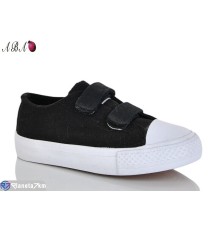 Дитячі кеди на весну/осінь (12 пар р.24-29) чорний  "Aba"