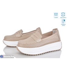 Мокасіни жіночі на літо (8 пар р.36-41) бежевий  "Janna"