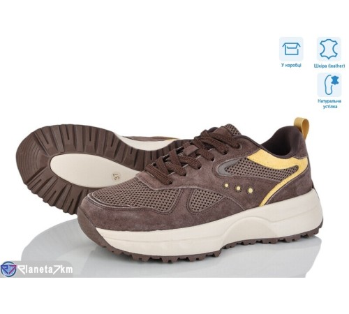 Кросівки жіночі на весну/осінь (8 пар р.36-41) коричневий  "Janna"