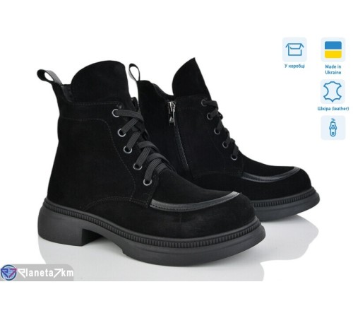 Черевики жіночі на весну/осінь (6 пар р.37-40) чорний  "Linda"
