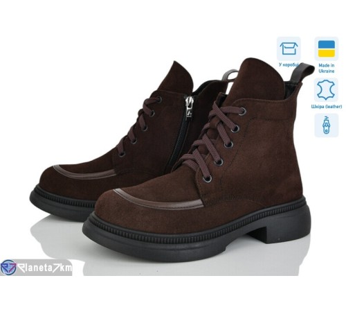 Черевики жіночі на весну/осінь (6 пар р.37-40) коричневий  "Linda"