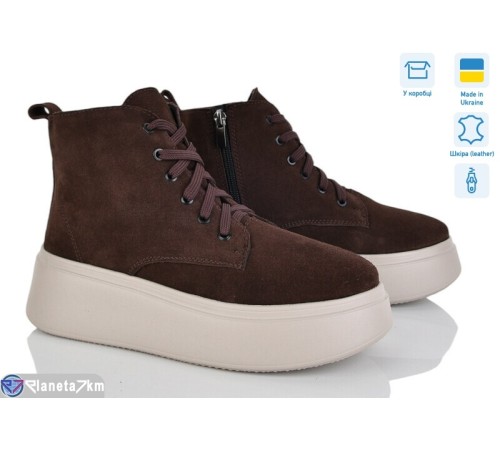 Черевики жіночі на весну/осінь (6 пар р.37-40) коричневий  "Linda"