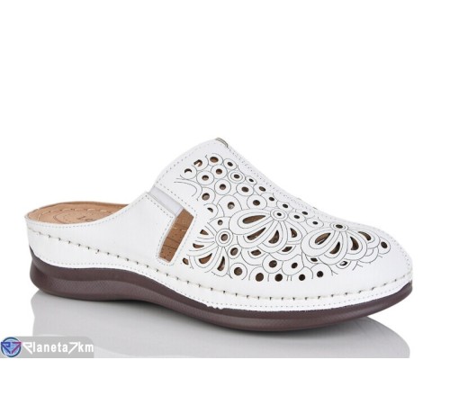 Шлепки жіночі на літо (8 пар р.37-42) білий  "ZORINA"