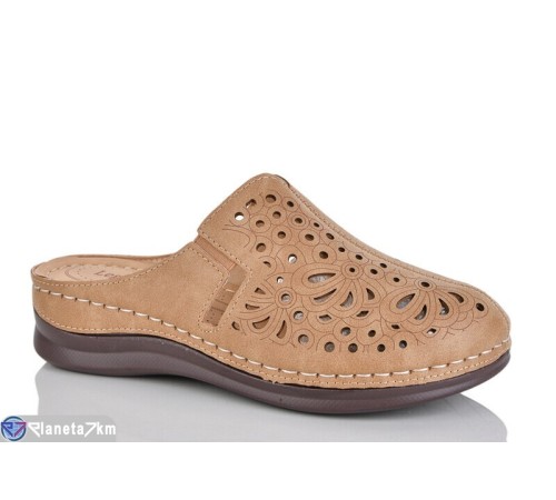 Шлепки жіночі на літо (8 пар р.37-42) коричневий  "ZORINA"