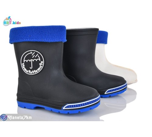Дитяче гумове взуття на весну/осінь (10 пар р.26-30) чорний  "BBT"