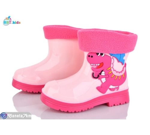 Дитяче гумове взуття на весну/осінь (10 пар р.21-25) рожевий  "BBT"