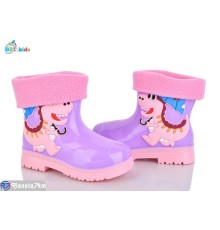 Дитяче гумове взуття на весну/осінь (10 пар р.21-25) фіолетовий  "BBT"