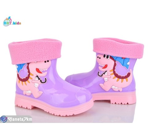 Дитяче гумове взуття на весну/осінь (10 пар р.21-25) фіолетовий  "BBT"