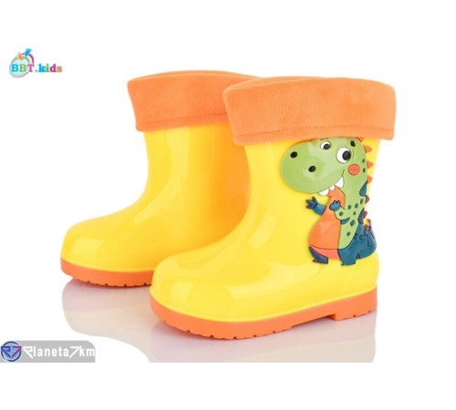 Дитяче гумове взуття на весну/осінь (10 пар р.25-29) жовтий  "BBT"