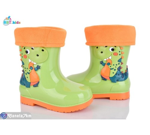 Дитяче гумове взуття на весну/осінь (10 пар р.25-29) зелений  "BBT"