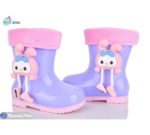 Дитяче гумове взуття на весну/осінь (10 пар р.25-29) фіолетовий  "BBT"