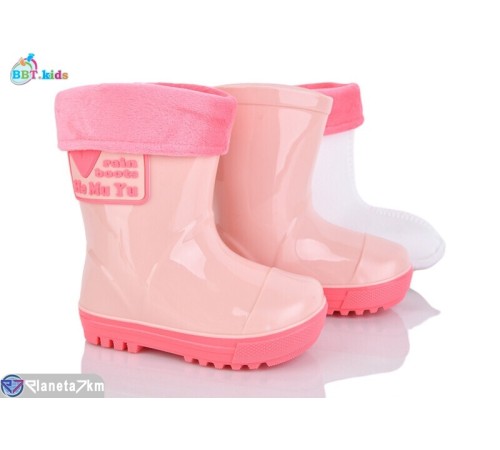 Дитяче гумове взуття на весну/осінь (10 пар р.25-29) рожевий  "BBT"