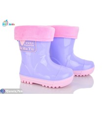 Дитяче гумове взуття на весну/осінь (10 пар р.25-29) фіолетовий  "BBT"