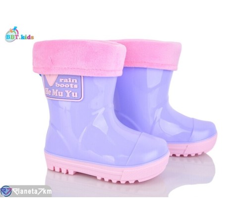 Дитяче гумове взуття на весну/осінь (10 пар р.25-29) фіолетовий  "BBT"