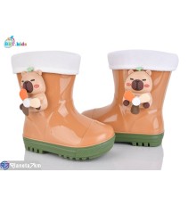 Дитяче гумове взуття на весну/осінь (10 пар р.25-29) коричневий  "BBT"