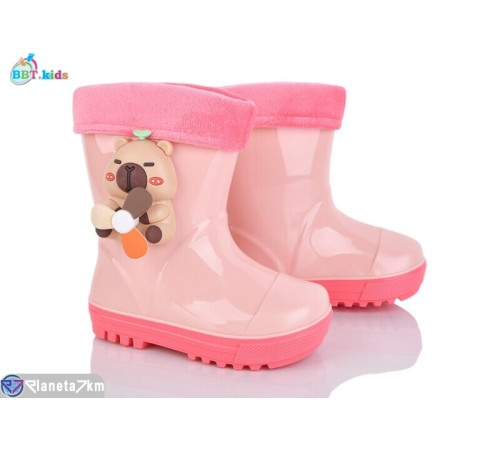 Дитяче гумове взуття на весну/осінь (10 пар р.25-29) рожевий  "BBT"