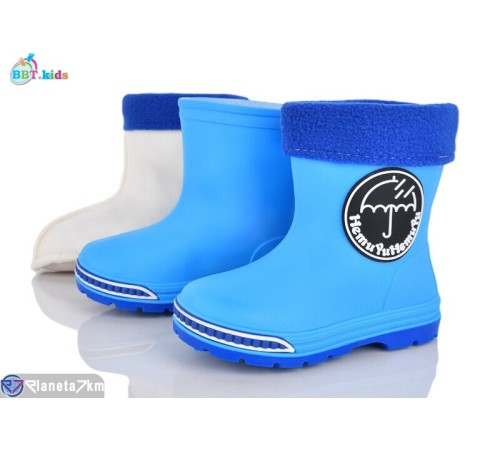 Дитяче гумове взуття на весну/осінь (10 пар р.22-26) синій  "BBT"
