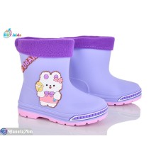 Дитяче гумове взуття на весну/осінь (10 пар р.22-26) фіолетовий  "BBT"