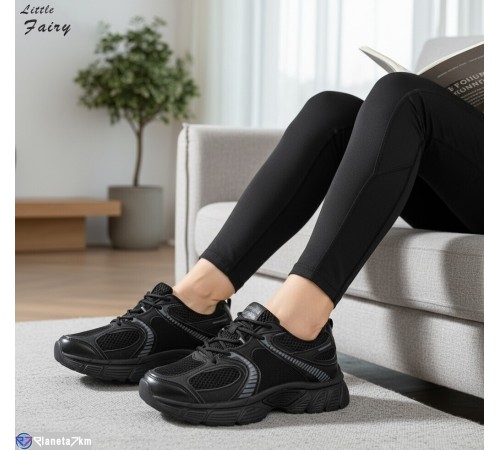 Кросівки жіночі на весну/осінь (8 пар р.36-41) чорний  "LOFA"
