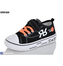 Дитячі кеди на весну/осінь (12 пар р.27-32) чорний  "Super Gear"