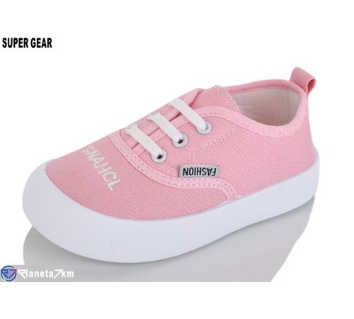 Дитячі кеди на весну/осінь (12 пар р.26-31) рожевий  "Super Gear"