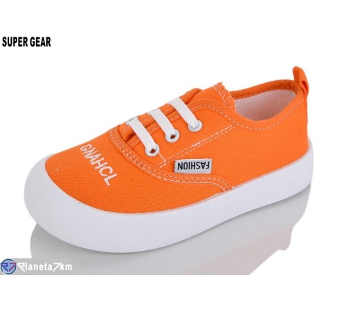 Дитячі кеди на весну/осінь (12 пар р.26-31) оранжевий  "Super Gear"
