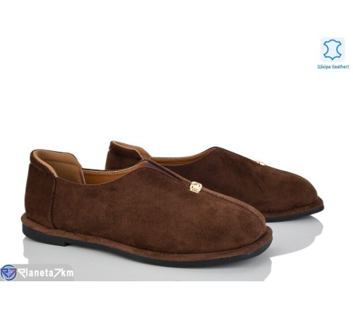 Балетки жіночі на весну/осінь (8 пар р.36-41) коричневий  "LOREDANA"