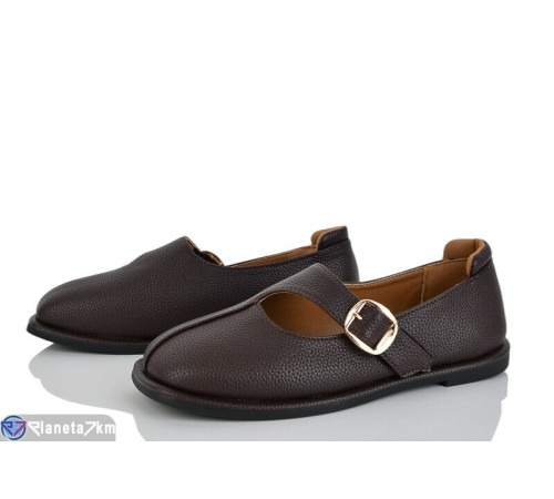 Балетки жіночі на весну/осінь (8 пар р.36-41) коричневий  "LOREDANA"