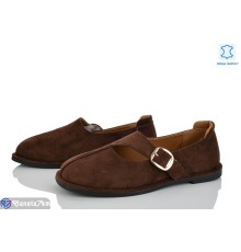 Балетки жіночі на весну/осінь (8 пар р.36-41) коричневий  "LOREDANA"