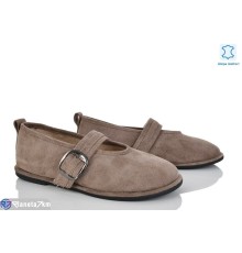 Балетки жіночі на весну/осінь (8 пар р.36-41) коричневий  "LOREDANA"