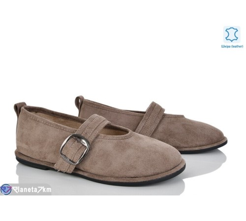 Балетки жіночі на весну/осінь (8 пар р.36-41) коричневий  "LOREDANA"