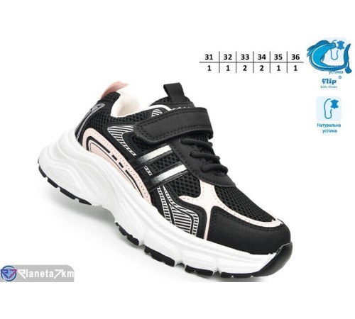 Дитячі кросівки на весну/осінь (8 пар р.31-36) чорний  "TOMMY"