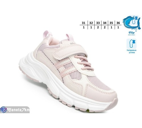 Дитячі кросівки на весну/осінь (8 пар р.31-36) рожевий  "TOMMY"