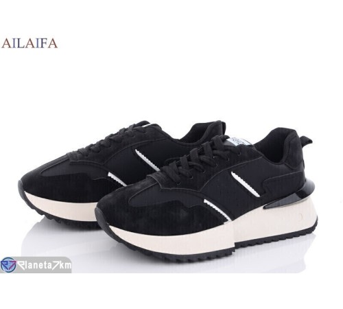 Кросівки жіночі на весну/осінь (8 пар р.36-41) чорний  "Latifa"